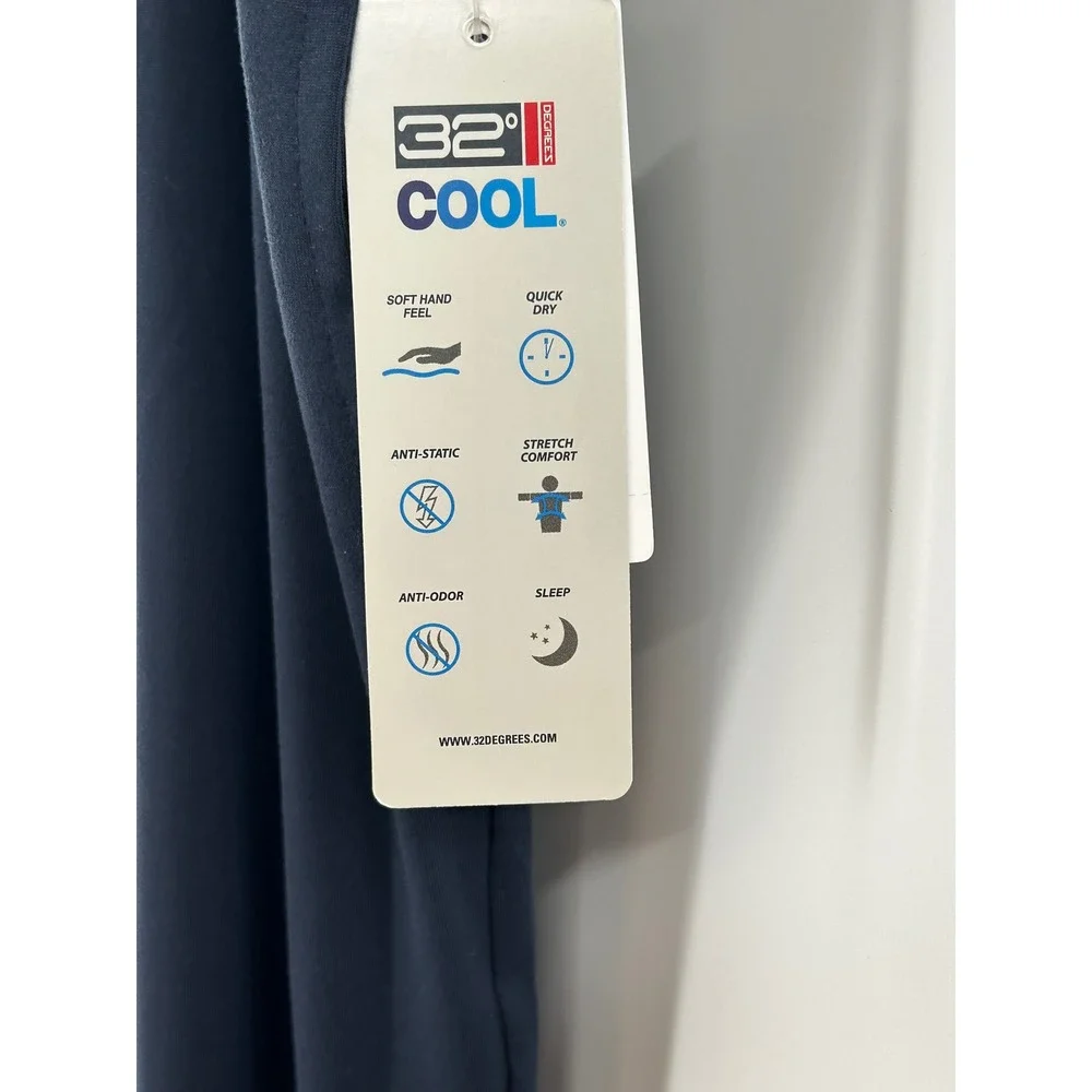 32 Degrees Cool Mens Sleepwear Pants Navy Blue XL TMBAS9536ME Lounge Pajamas